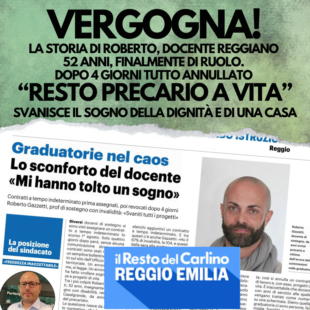 VERGOGNA! LA STORIA DI ROBERTO, ASSUNTO PER SOLI 4 GIORNI E POI RISPEDITO NEL PRECARIATO